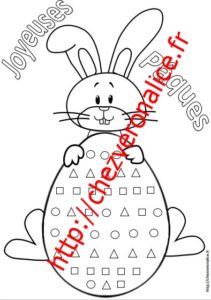 le lapin de paques gommettes chez veronalice coloriages gratuits pour chiens adultes